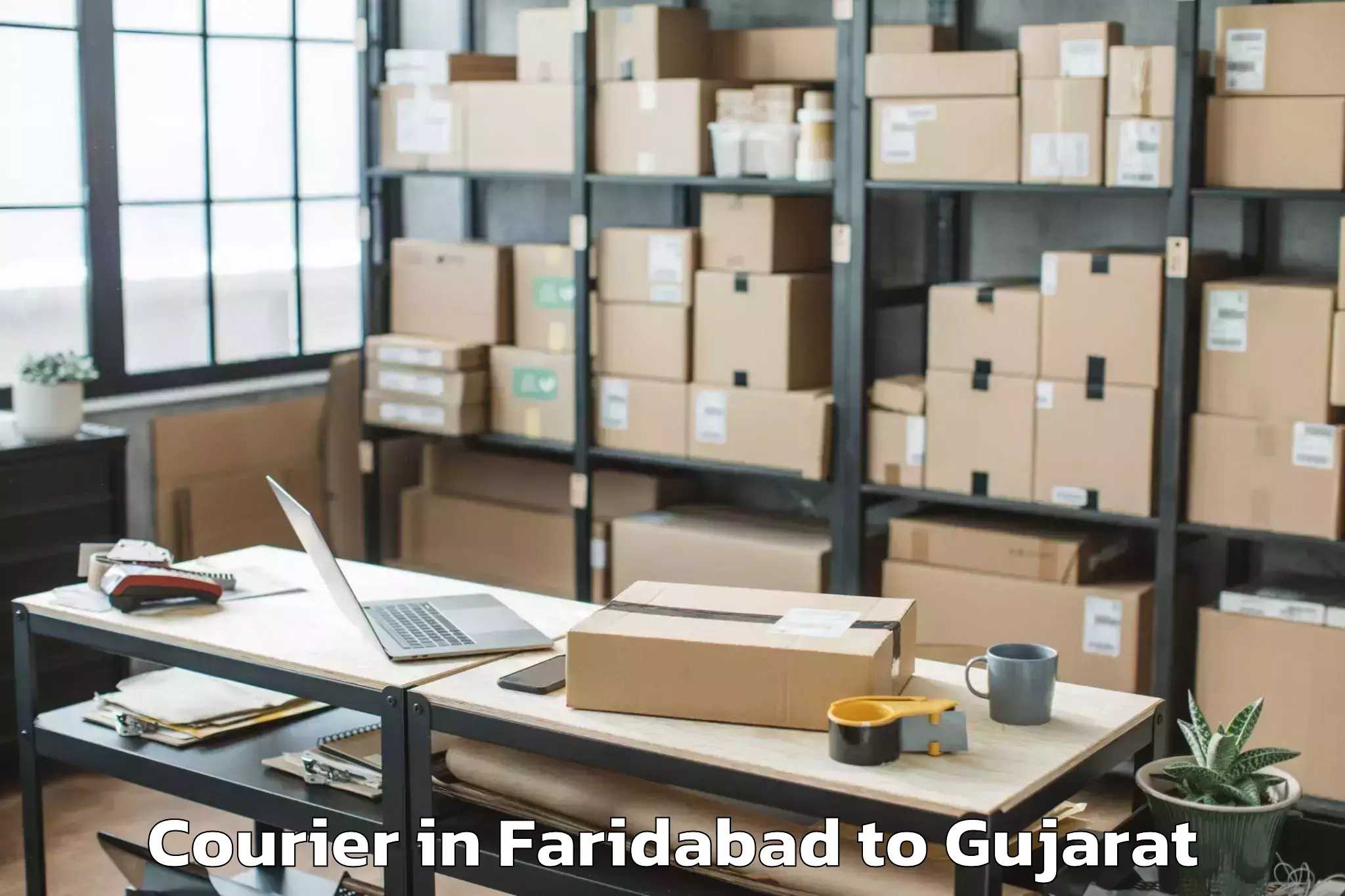 Easy Faridabad to Morbi Courier Booking